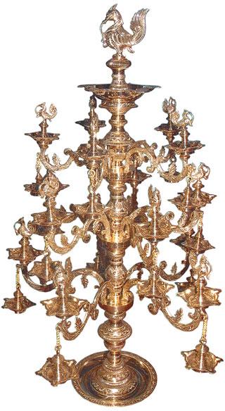 Brass Ornamental Branches Lamp