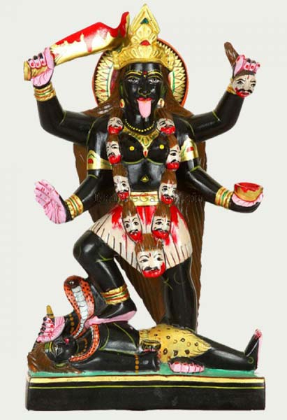 Marble Kali Mata Statues, for Worship, Temple, Interior Decor, Office, Home, Gifting, Garden, Packaging Type : Carton Box