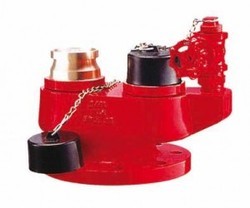 Plain Metal Two Way Fire Inlet, Color : Red
