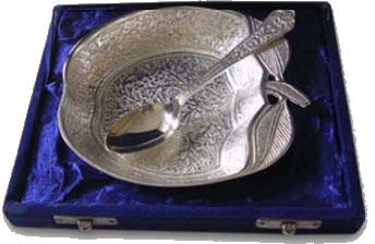 Apple Shape Silver Plated Bowl