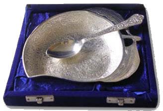 Mango Shape Silver Plated Bowl