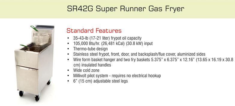 SUPER RUNNER GAS FRYER