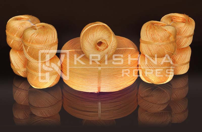 Polypropylene Danline Rope, Color : Golden Yellow