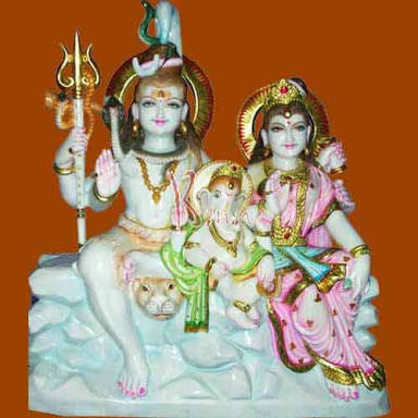 Marble Shiv Parivar Statue