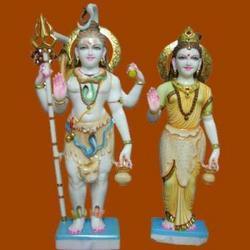 Marble Shiv Parvati Statue