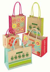 Multicolor Jute Shopping Bags