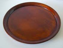 Round Wooden Plates, for Serving Food, Color : Light Brown