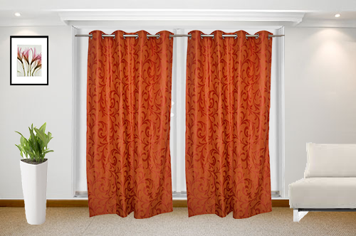 Crystal Orange Curtains Wholesale Suppliers India Id 1946676