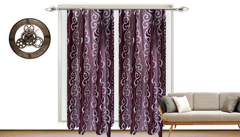 Veinna 104 Maroon Curtains