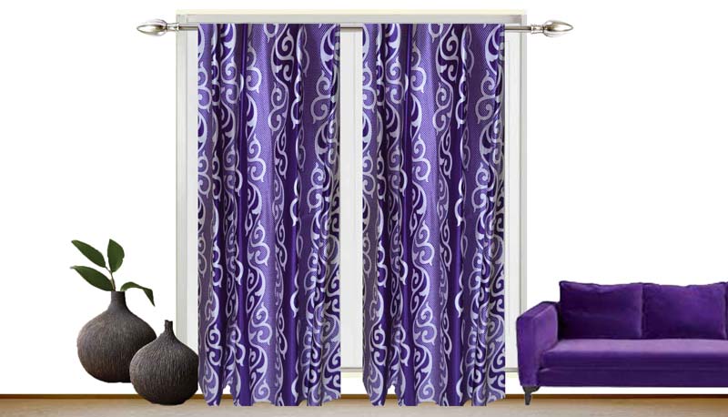 Veinna 104 Purple Curtains