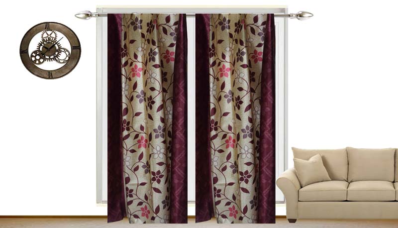 Veinna 105 Maroon Curtains