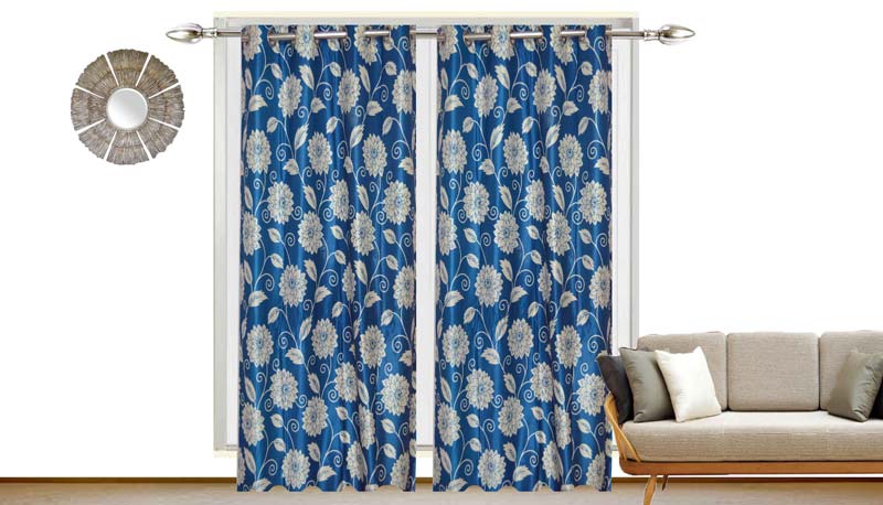 Veinna 106 Blue Curtains