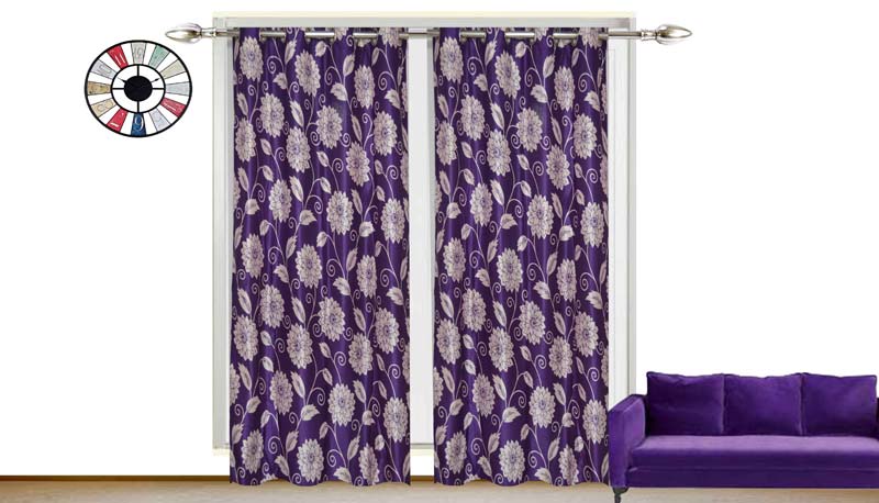 Veinna 106 Purple Curtains