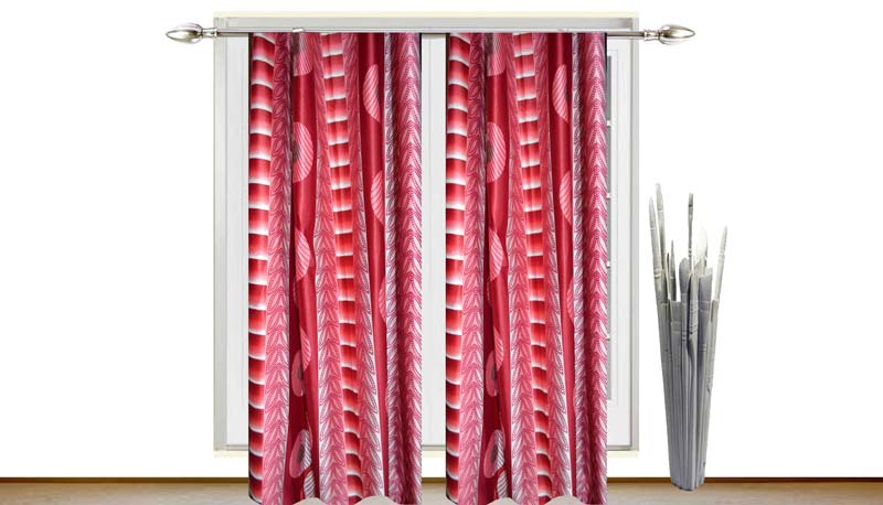 Veinna 225 Red Curtains