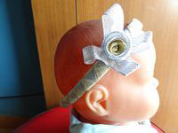 Silver and Golden Coloured Hairband with Flower