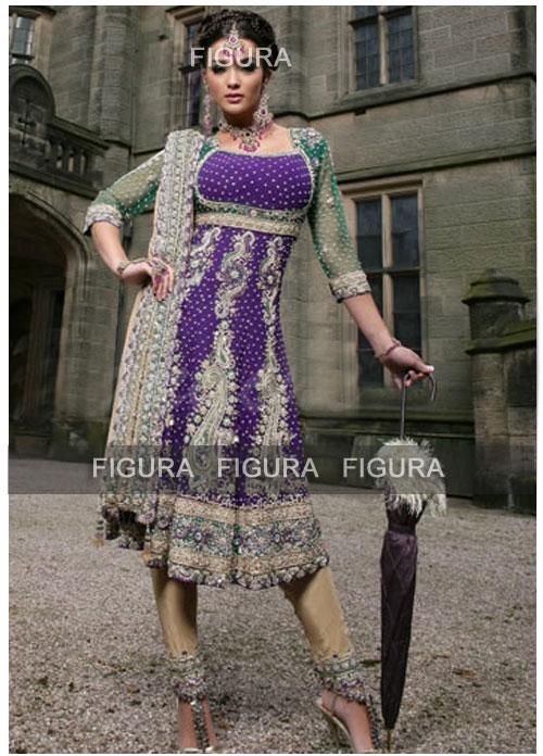 Figura Anarkali suits, Color : Multicolor