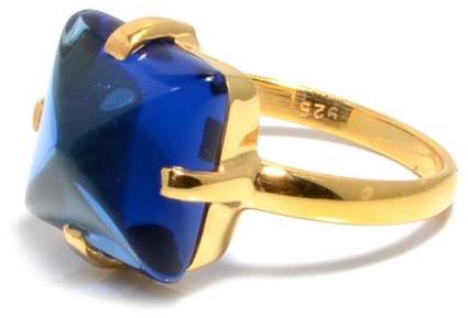 Blue Sapphire Quartz Gemstone Ring
