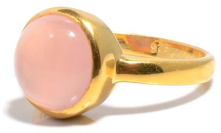 Pink Chalcedony Gemstone Ring