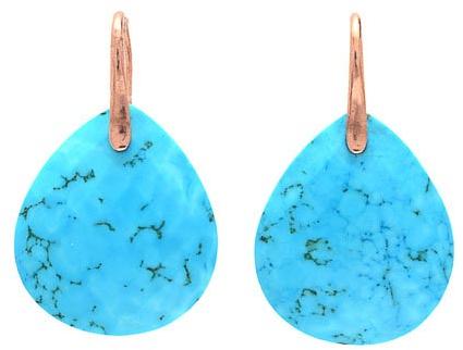 Sterling Silver Natural Turquoise Gemstone Earrings