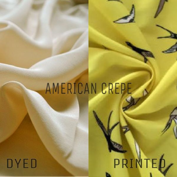 Black Polyester American Crepe Printed Fabric, for Garments, Width : 40 Inch