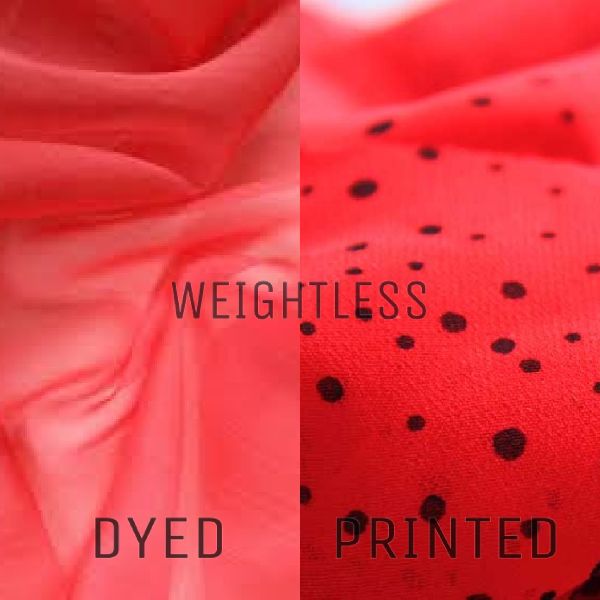 Polyester Weightless Dyed And Printed Fabric