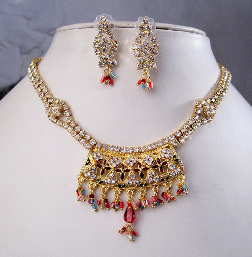 Gold Plated Necklace Sets & Salwar Suits Retailer | Kashish Exports ...