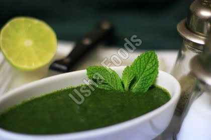 Mint Chutney, for Cooking, Snacks, Packaging Type : Glass Bottle, Glass Jar