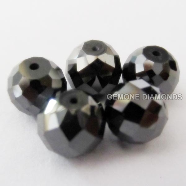 20 ct to 200 ct Black Moissanite Beads