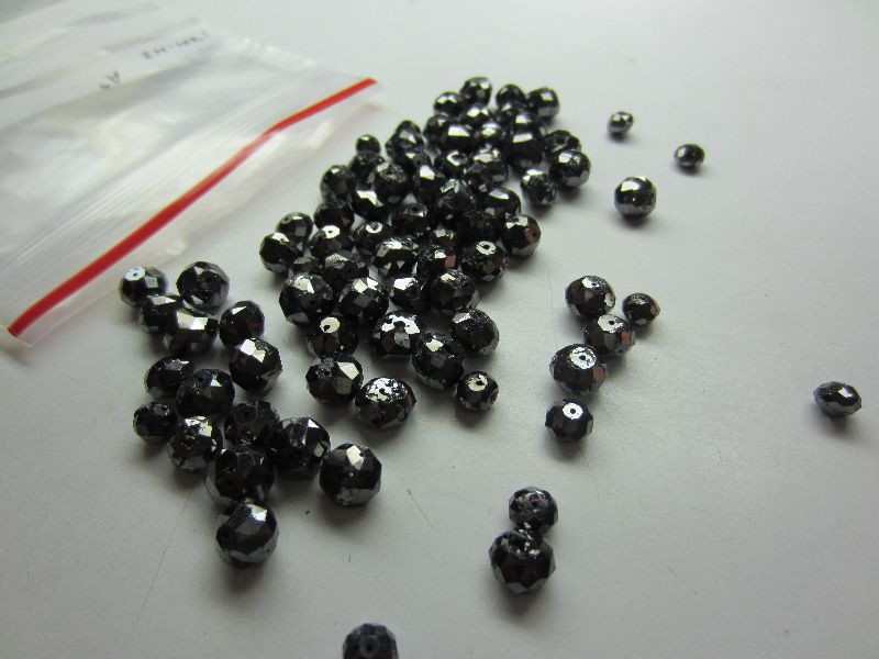 Natural Black Loose Diamond Beads