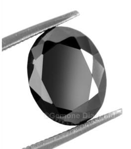 Jet Black Oval Cut Moissanite Diamond, Size : 3mm To 6.5mm