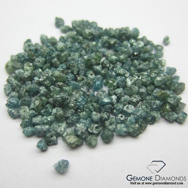 Natural Loose Greenish Blue Drilled Diamonds Beads