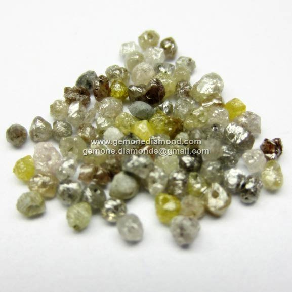 Mixed Color Natural Drilled Rough Diamond Beads Lot for Jewelery