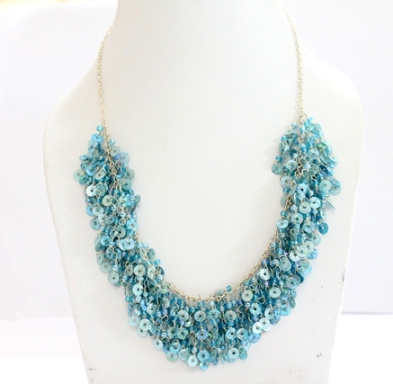 Sequin Bead, Plastic bead, Glitter necklace