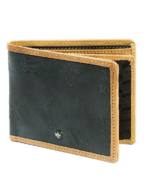 JL Collections Mens Beige Leather Wallet_JL_MW_3077, Pattern : Plain