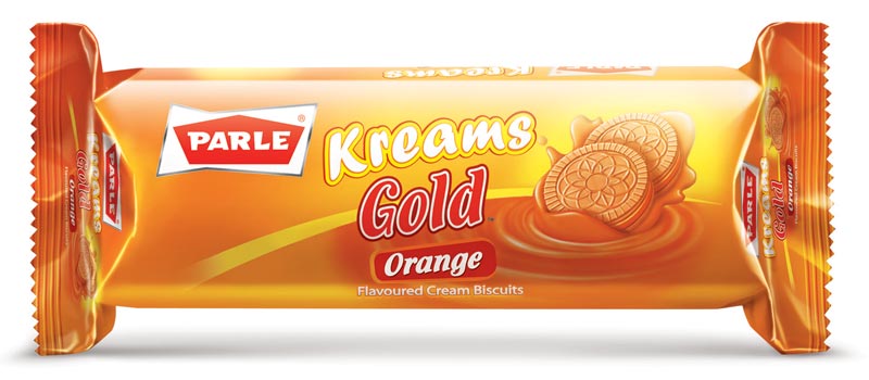 Parle Orange Flavoured Cream Biscuits