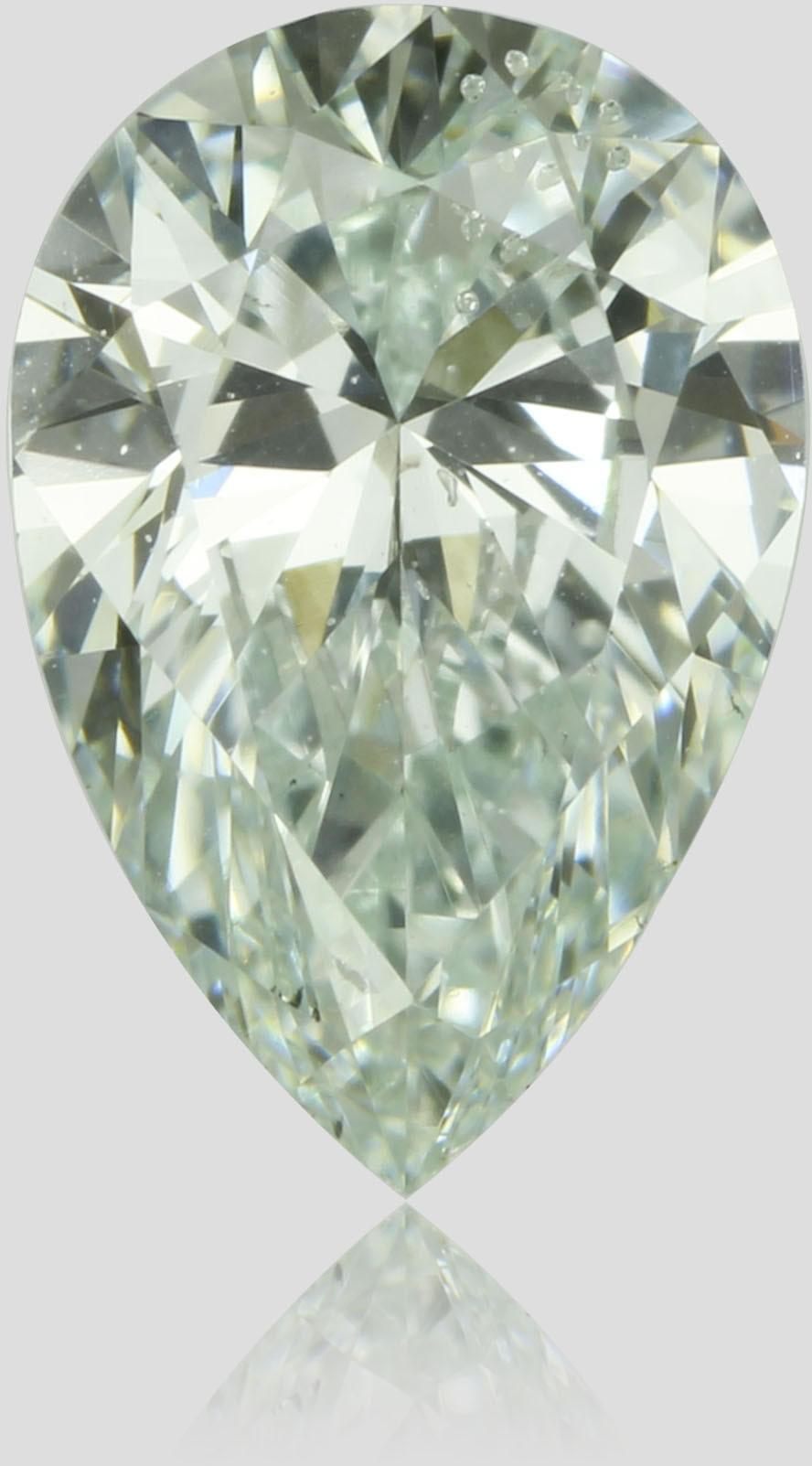 Fancy Light Bluish Green Diamond, Shape : Pear