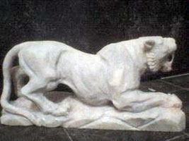 Ria International Marble Lion Sculpture