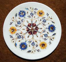 Marble Round Table Top , Feature : Smooth surface, Brilliant inlay work, Excellent finishing, Superior craftsmanship