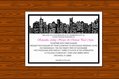 City Skyline Invitation card