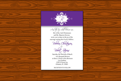 Two Shall Become One Invitation card