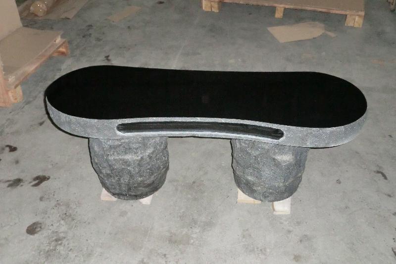 Black Cremation Granite Bench