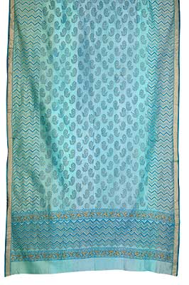 Maheshwari Gold Khadi Prin Dupatta Pd-53