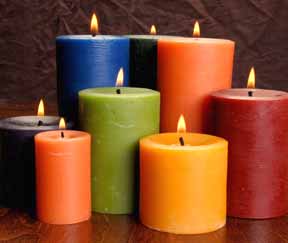 Colored Pillar Candles