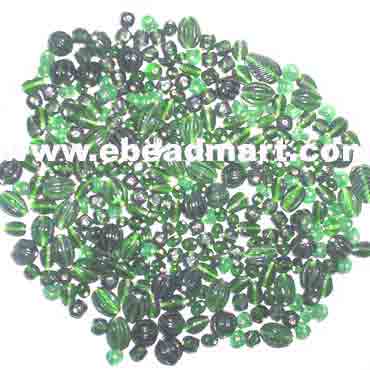 Green Plain Mix Beads-mb-13