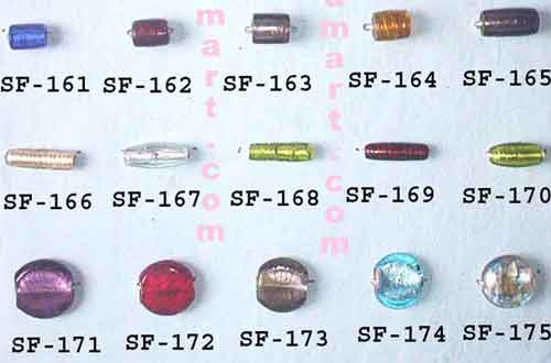 Silver Foil Beads-sf- 161 - 175