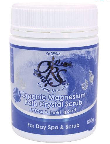 Organic Rosehip Magnesium Bath Crystal Scrub
