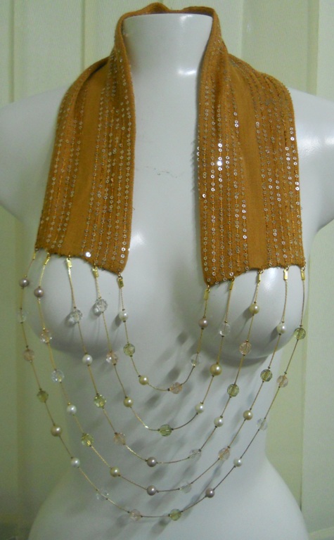 Beaded Necklace Scarves