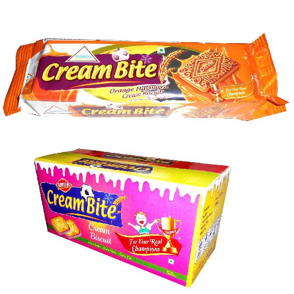 Orange Cream Bite Sandwich Biscuits, Packaging Type : Bag, Box, Bulk, Family Pack, Gift Packing, Sachet