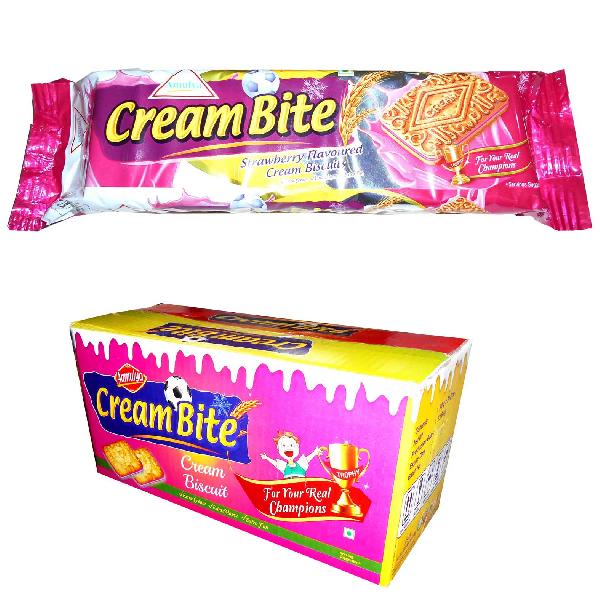 Soft Strawberry Cream Bite Biscuits, Packaging Type : Bag, Box, Bulk, Family Pack, Gift Packing, Sachet