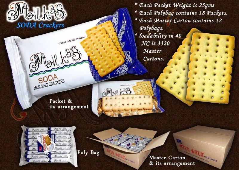 Milk Soda Cream Crackers / Biscuits, Shelf Life : 24 Months